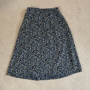 Vintage Flower Midi Skirt